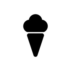 Ice cream simple icon vector. Flat design. White background