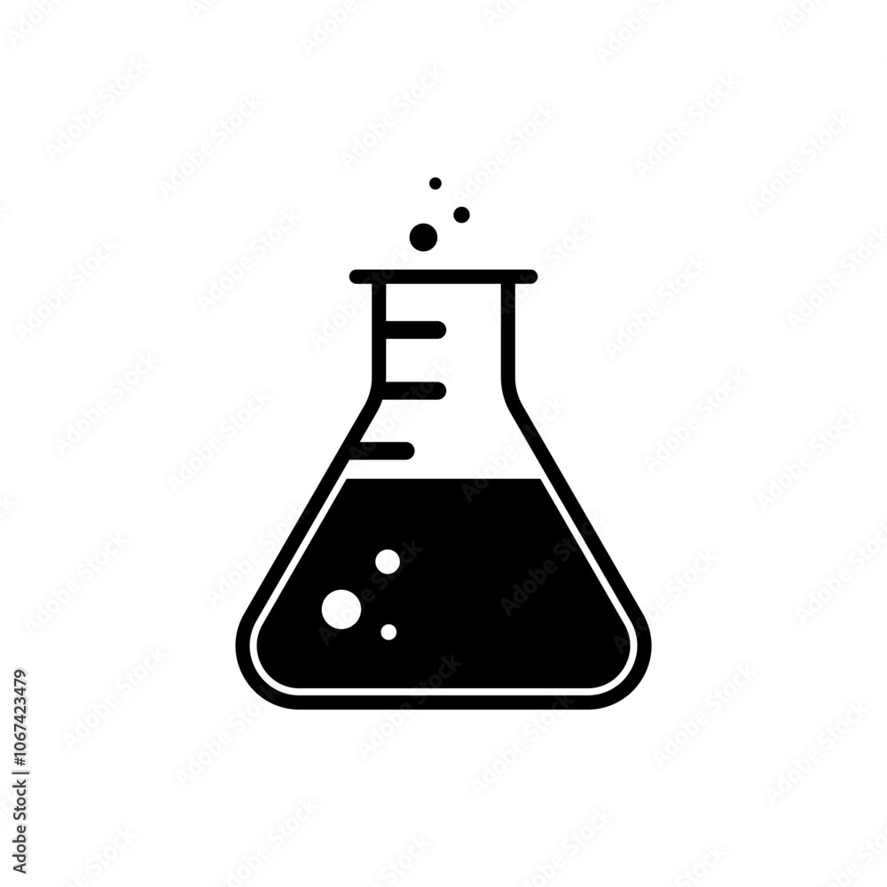 Poster flask simple vector icon. flat design. white background