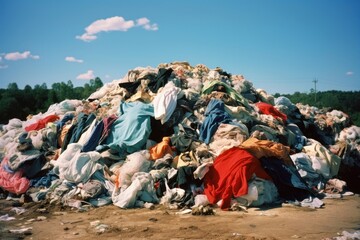 Clothes landfill garbage.