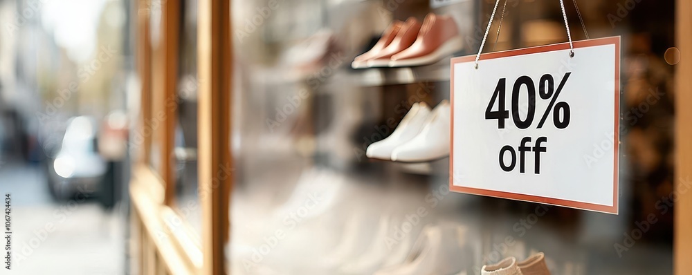 Poster a store window display showcasing a 