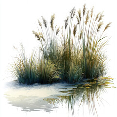 Obraz premium Long Grass Isolated