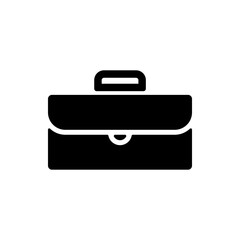 Briefcase, portfolio simple icon vector. Flat design. White background