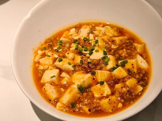 Sichuan mapo tofu. Chinese food menu