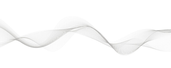 Abstract grey wave banner. Vector illustration.