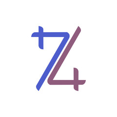 Obraz premium 74 logo vector, vector illustration of number