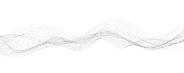 Abstract grey wave banner. Vector illustration.