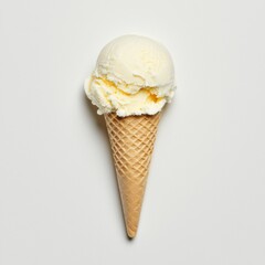Enjoy Delicious Vanilla Ice Cream in a Crisp Cone for the Perfect Summer Treat