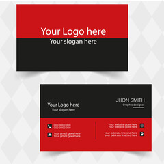 Clean professional & Double-sided creative business card template. personal use Vector illustration design.
