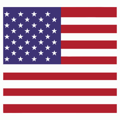 Naklejka premium United States of America flag. USA flag vector. American waving flag clipping art. USA flag icon