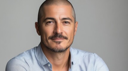 Fototapeta premium Confident Mature Man Portrait Studio Shot Headshot