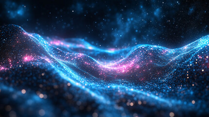 Obraz premium Illustration de constellations célestes et ciel nocturne avec étoiles lumineuses et nébuleuses éthérées