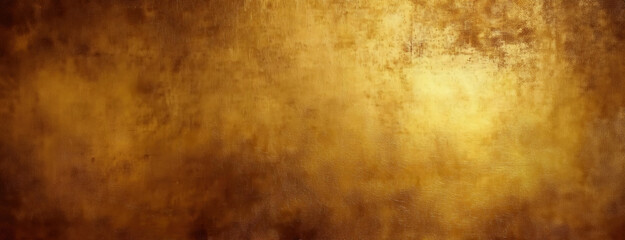 Golden texture background with subtle gradient, ideal for luxurious themes and decorative projects. Panorama with copy space.