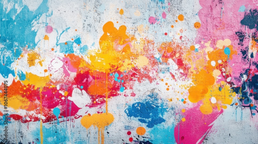 Poster vibrant abstract color splash art for background use