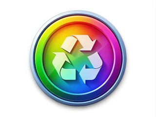Eye-catching circular design promoting eco-friendly recycling practices.