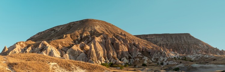 Fairy chimneys and volcanic rock formation in Cappadocia, Turkey.