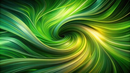 Fluid green swirls, nature's art, long exposure photography.