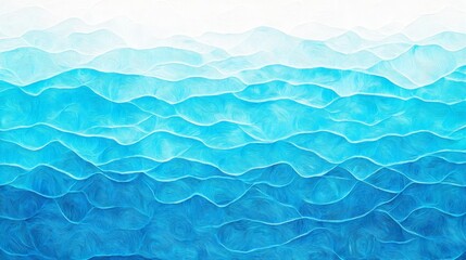 Fototapeta premium A soothing wave pattern in various shades of blue, evoking tranquility and calmness, perfect for backgrounds or artistic projects.