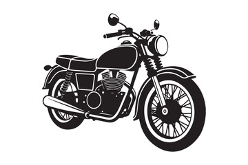 Royal Enfield motorbike Silhouette vector illustration, Motorbike Silhouette vector