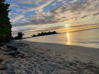 sunset on the beach