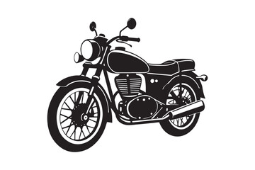 Obraz premium Royal Enfield motorbike Silhouette vector illustration, Motorbike Silhouette vector