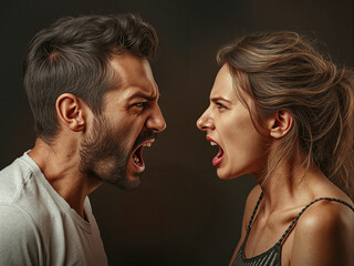 An illustration of a couple having an argument