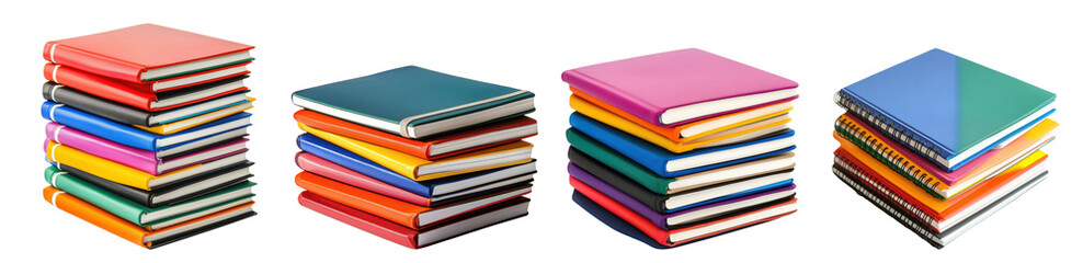 Colorful Stacks of Books for Education, Reading, and Library Inspiration PNG Icon on transparent background