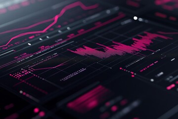 Fototapeta premium Data Analytics Dashboard with Charts and Graphs for Business and Finance