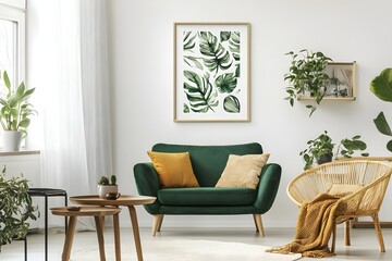 Stylish Poster on a Pure White Background A Trendy Decorative Piece for Any Room