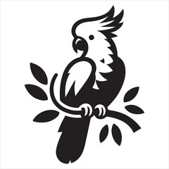 A Graphic Illustration of a Parrot Bird