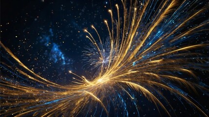 Luminous Celebration: An Abstract Festive Explosion