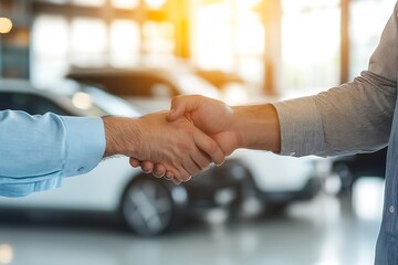 Hand of businessman Smiling car salesman handing over your new car keys, dealership and sales gives the car key concept
