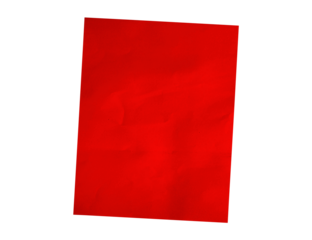 empty blank red grunge paper sheet isolated on background with clipping path, top view. sheet of blank red note paper with blank space for design.