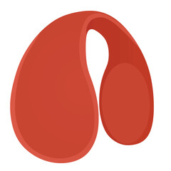 Red  ears muffs. vector illustration