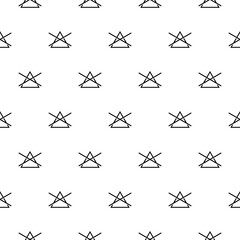 Fototapeta premium Do not bleach washing laundry icon pattern seamless isolated on white background