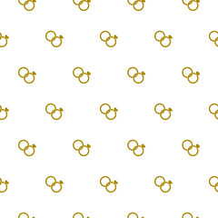 Wedding rings icon isolated seamless pattern on white background