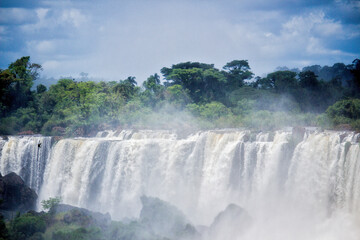 View of the main waterfalls of Iguazu Falls, Misiones, Argentina