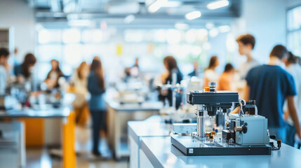 Students engage in collaborative projects using advanced equipment in a modern STEM lab environment