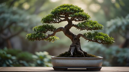 Fototapeta premium breathtaking bonsai tree Created with Generative AI technology.