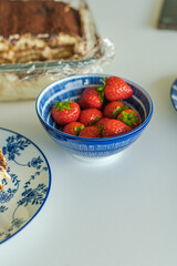 Plate of fresh strawberry