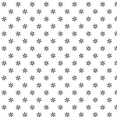 Geometric floral set of seamless patterns. Black and white vector backgrounds.