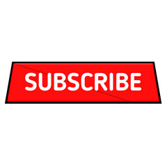 Red and white subscribe button sign