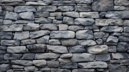 Fototapeta premium Detailed stone wall background showcasing a weathered, rustic appearance with a mix of stone shapes and colors