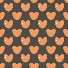 Seamless pattern with decorative hearts symbols of romantic love Valentine's Day vector illustration endless pattern for party, invitation, background design art 