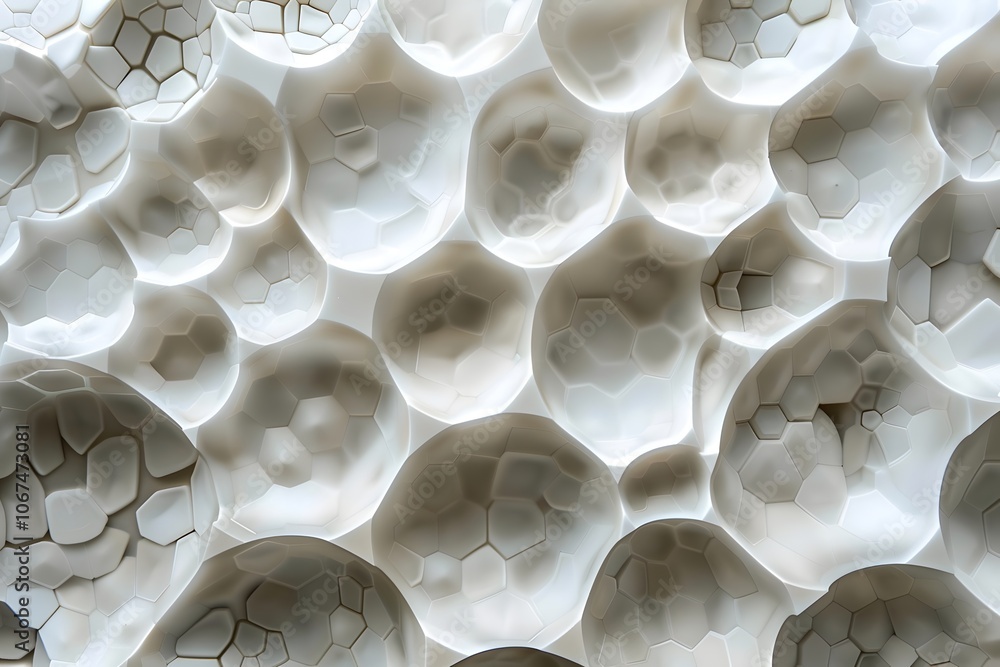 Poster intricate patterns of cellular structures in soft focus