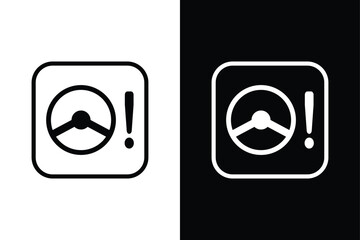 Car Function Silhouette Vector Icons Black And White Backgrounds.