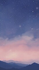 Naklejka premium Night sky with moon and stars outdoors nature constellation wallpaper.