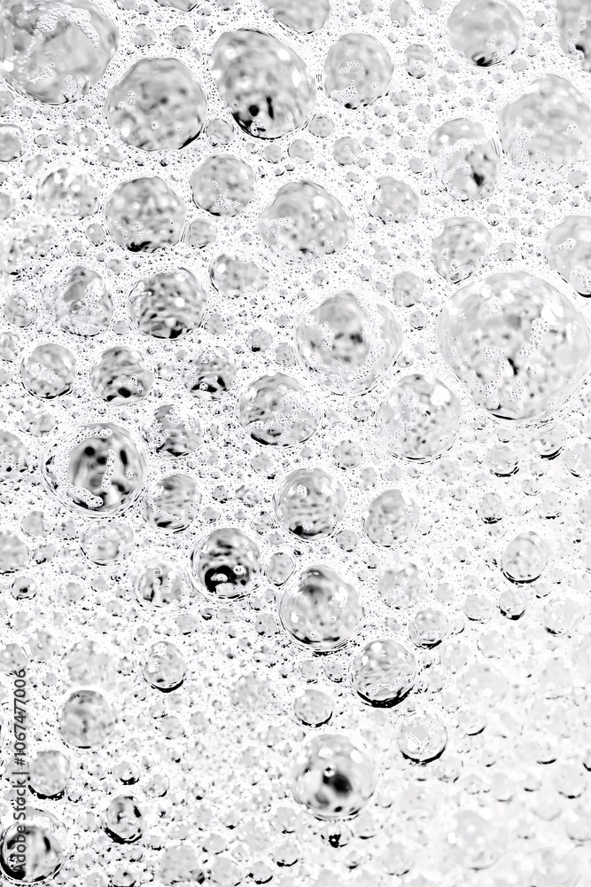 Leinwandbilder foam bubbles creating interesting texture on white background