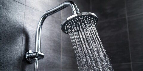 Indoors shower head bathroom.