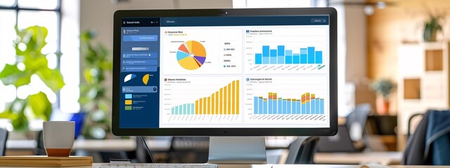 CRM dashboard showing customer data, interactions, and insights