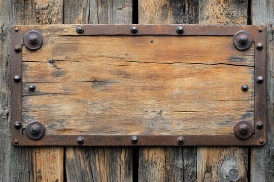 Background featuring a rustic poster with nails providing space for country music festival line dancing or wanted ad text